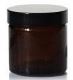 Brown glass container for cream with a black lid, 60 ml, 1 pc