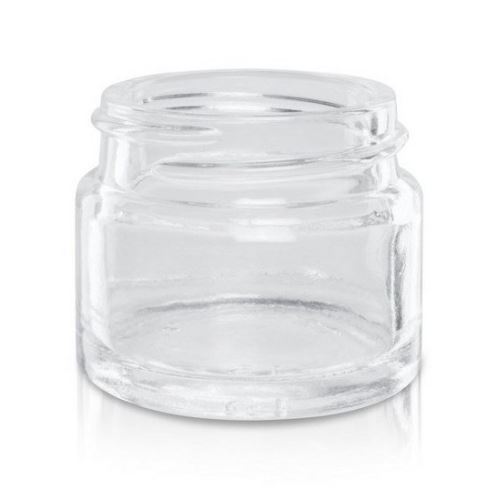 15 ml glass container for cream - silver lid