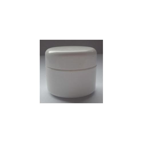 Plastic packaging for the cream with an intermediate lid, white, 15 ml