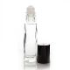 Clear glass roll-on with black cap, 10 ml, 1 pc