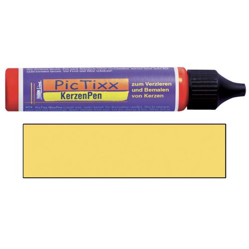 Wax pen for painting candles 29 ml, yellow