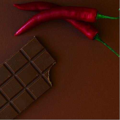 Delicious homemade RAW chocolate with chili