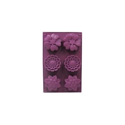 Silicone mold for soaps or chocolate - flowers 6x