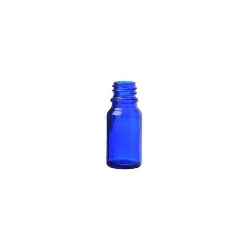 Glass bottle without cap, blue, 10 ml