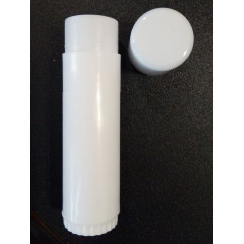 Plastic lip balm tube, white, 15 ml