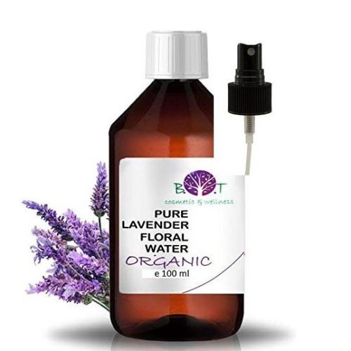 Lavender flower water with atomizer, organic